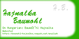 hajnalka baumohl business card